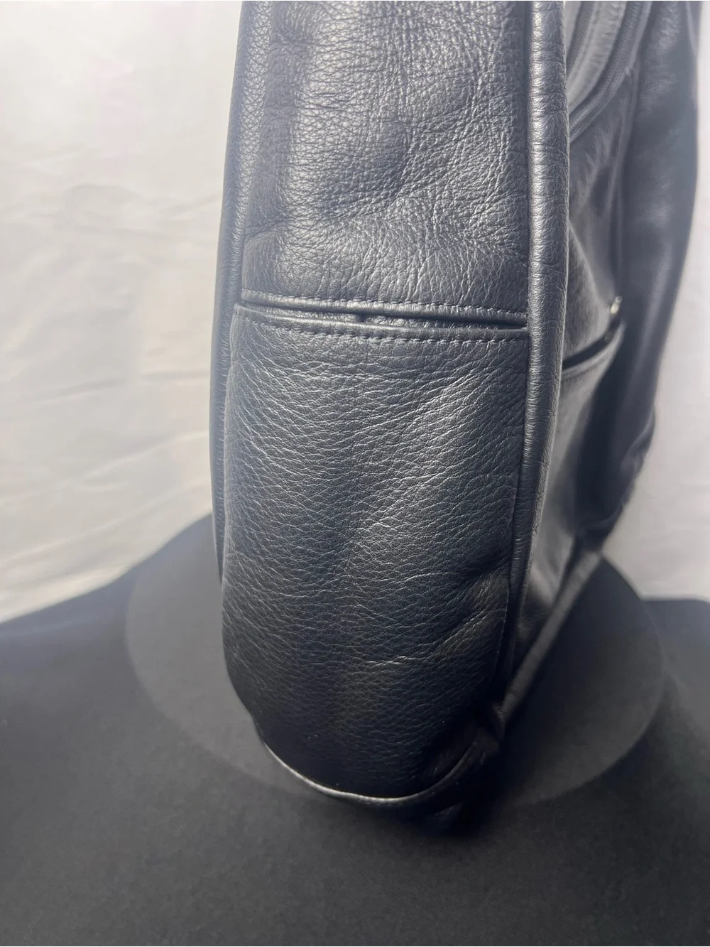 Coronado Leather Black Pebbled Hobo CCW Concealed Carry Shoulder Bag No Key